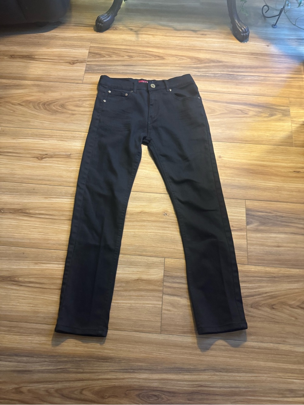 Women's Black Straight Leg Jeans - Classic Mid-Rise